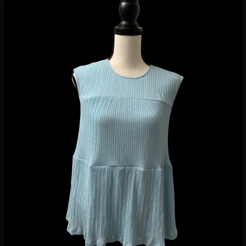 Juicy Couture -Tiered Baby Blue Top size S